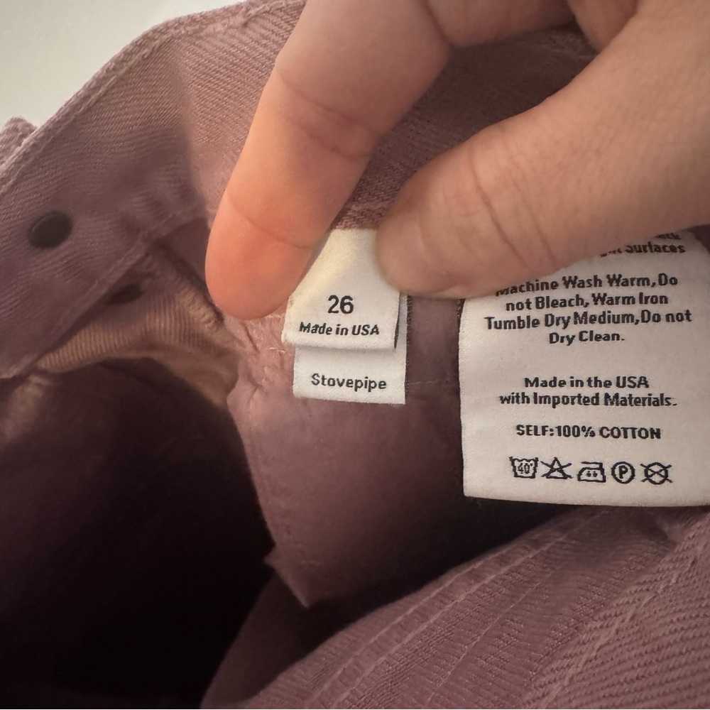 Proenza Schouler White Label Washed Denim Cropped Stovepipe Jeans in Pink - Picture 8 of 13